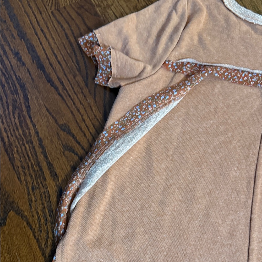 Peach Short Sleeve Layered Top - Picture 3 of 4